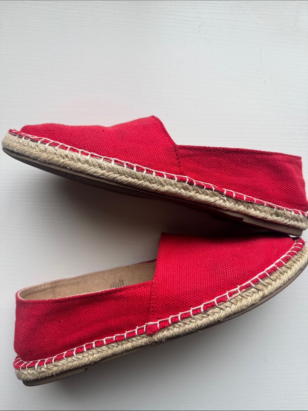 Old Navy Women's Red Canvas Slip-On Espadrilles Size 7.5